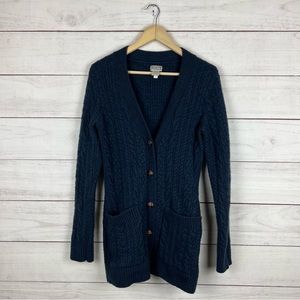 Duluth Trading Wool Blend Cardigan Sweater Small